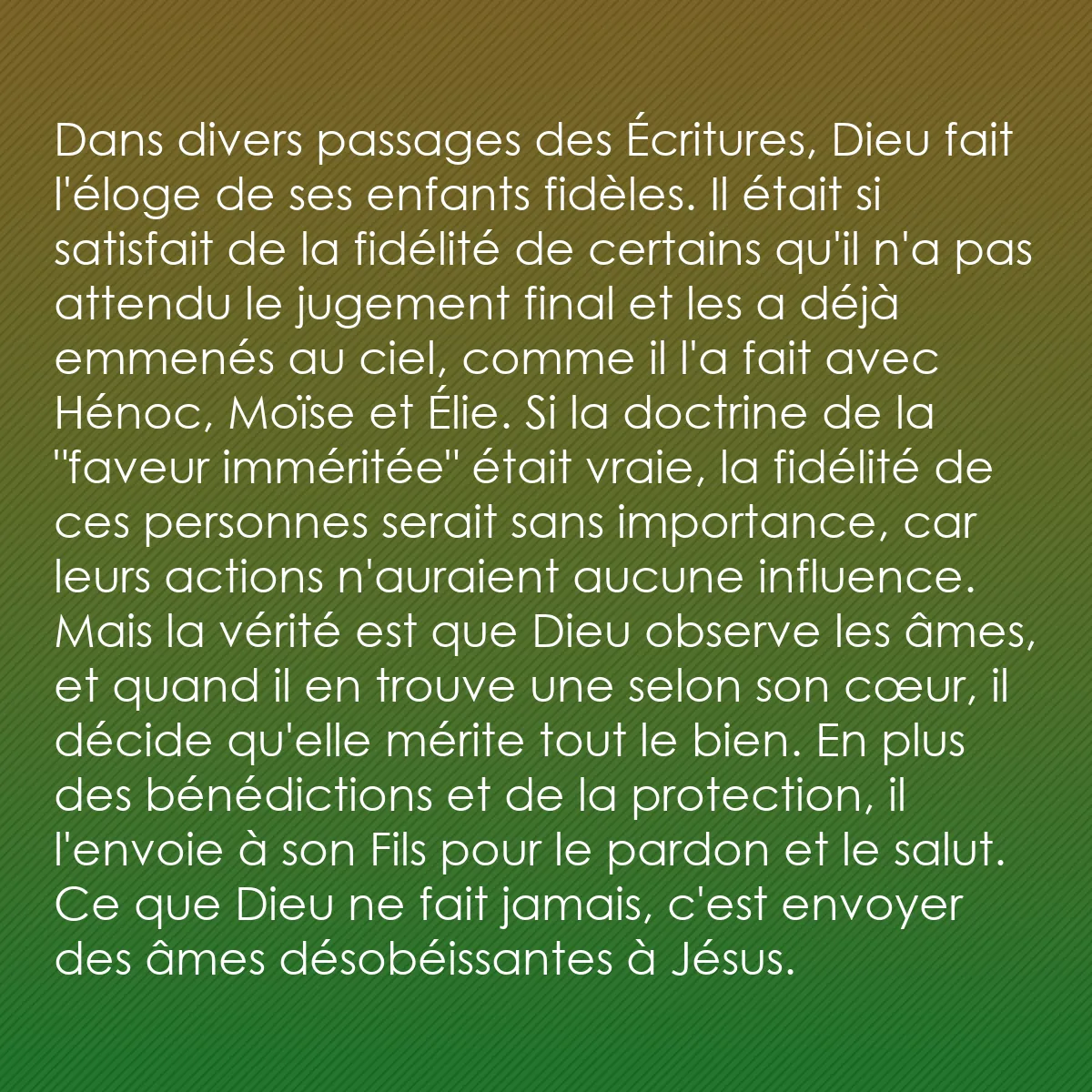 0076 - Post à propos de la Loi de Dieu: Dans divers passages des Écritures, Dieu fait l