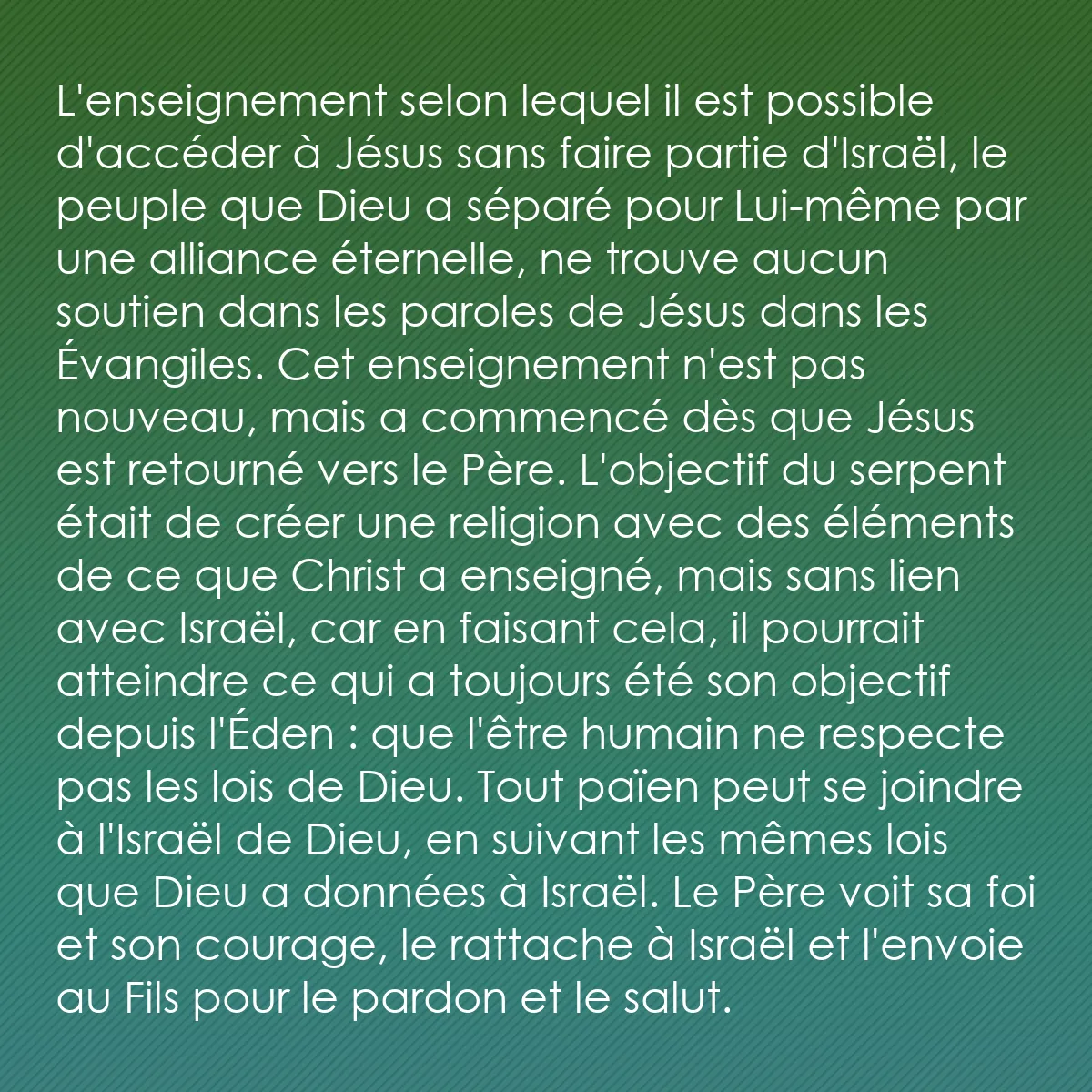 0090 - Post à propos de la Loi de Dieu: L
