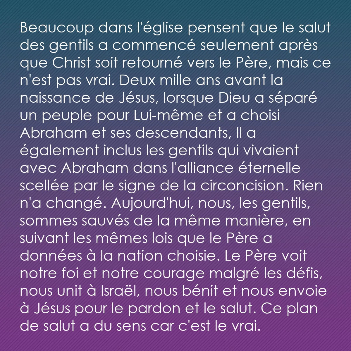 0114 - Post à propos de la Loi de Dieu: Beaucoup dans l
