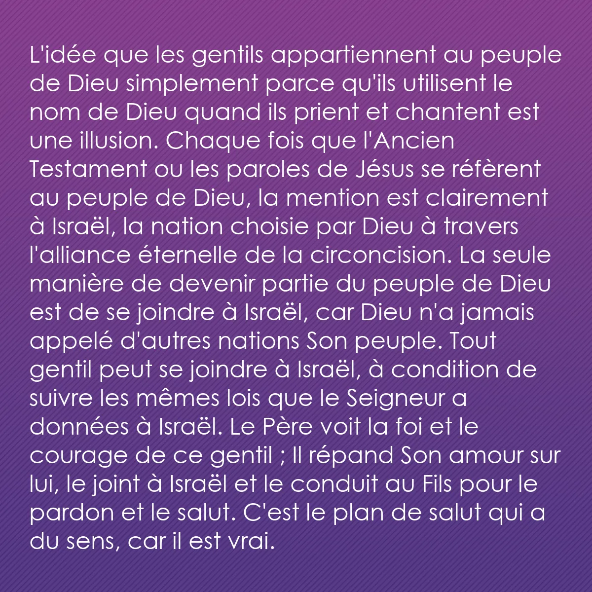 0231 - Post à propos de la Loi de Dieu: L