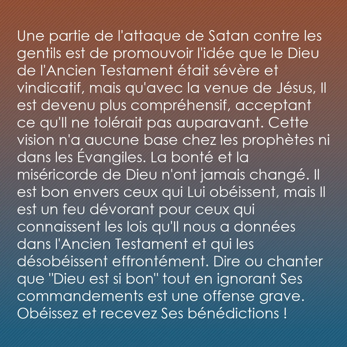 0252 - Post à propos de la Loi de Dieu: Une partie de l