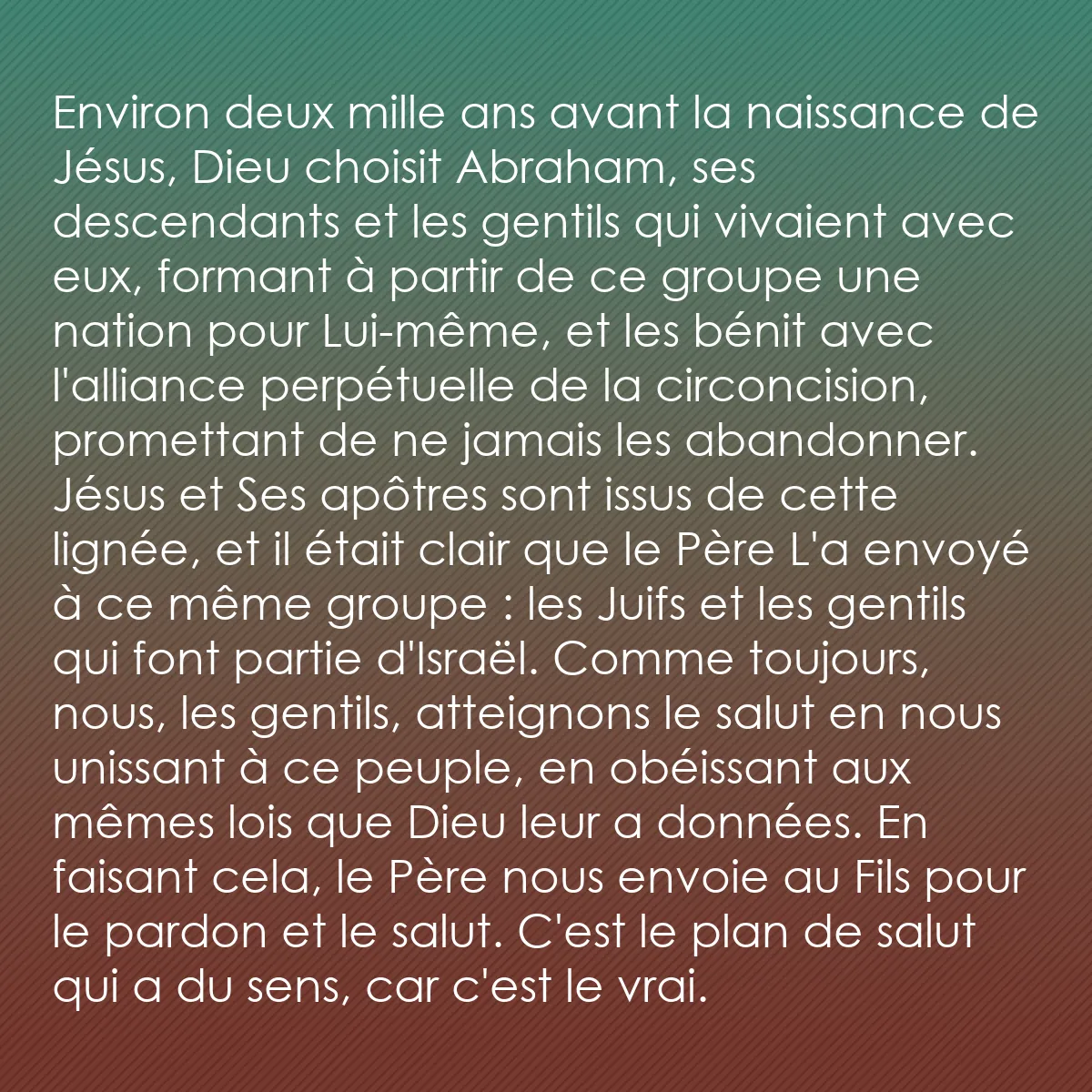 0253 - Post à propos de la Loi de Dieu: Environ deux mille ans avant la naissance de Jésus,...