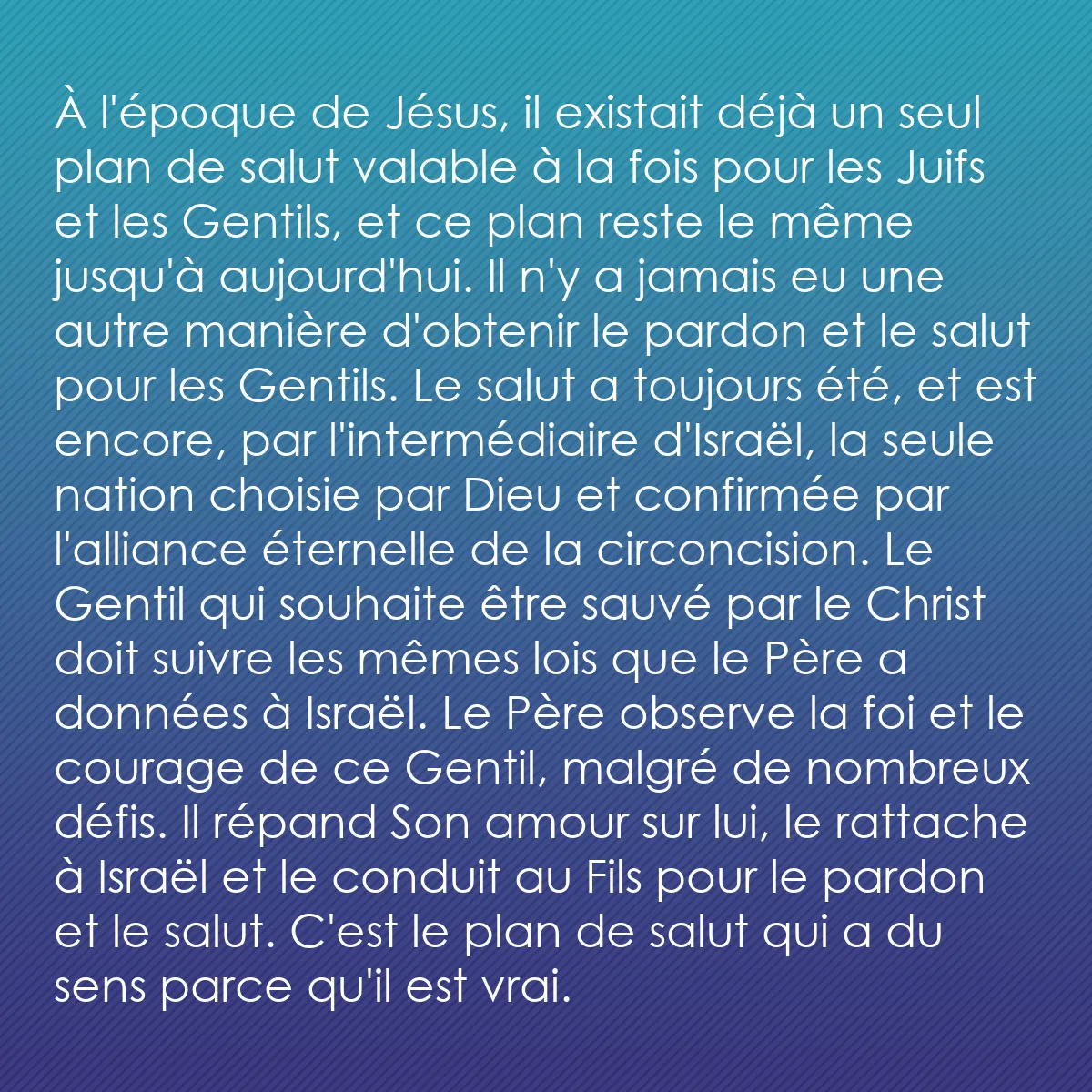 0255 - Post à propos de la Loi de Dieu: À l