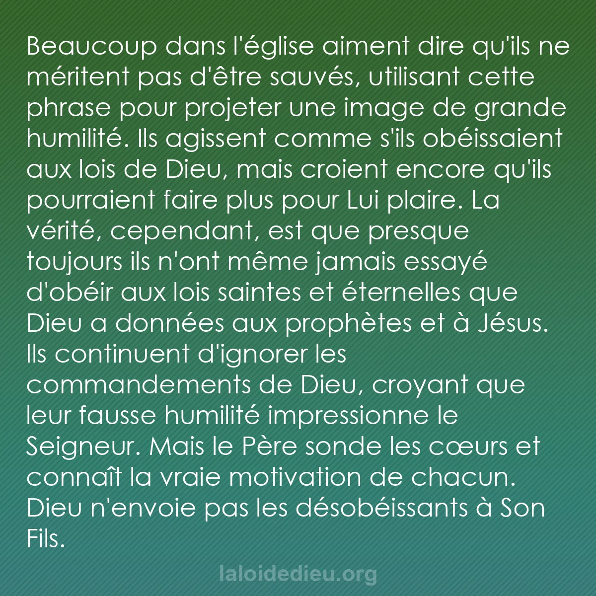 b0030 - Post à propos de la Loi de Dieu : Beaucoup dans l