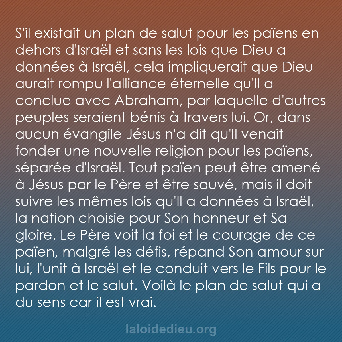 b0092 - Post à propos de la Loi de Dieu : S