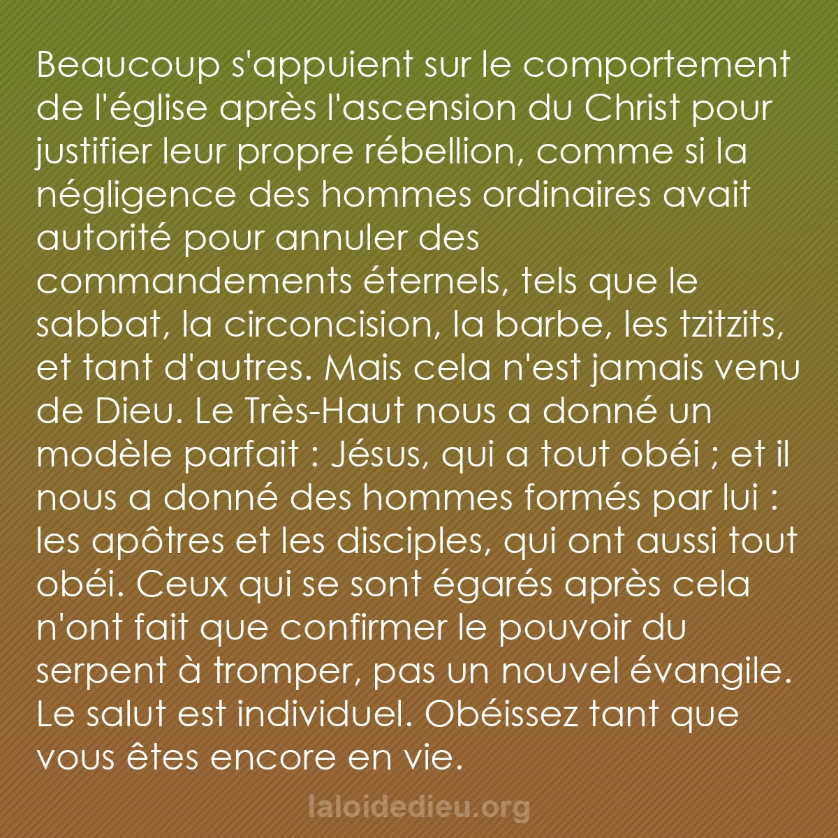 b0129 - Post à propos de la Loi de Dieu : Beaucoup s