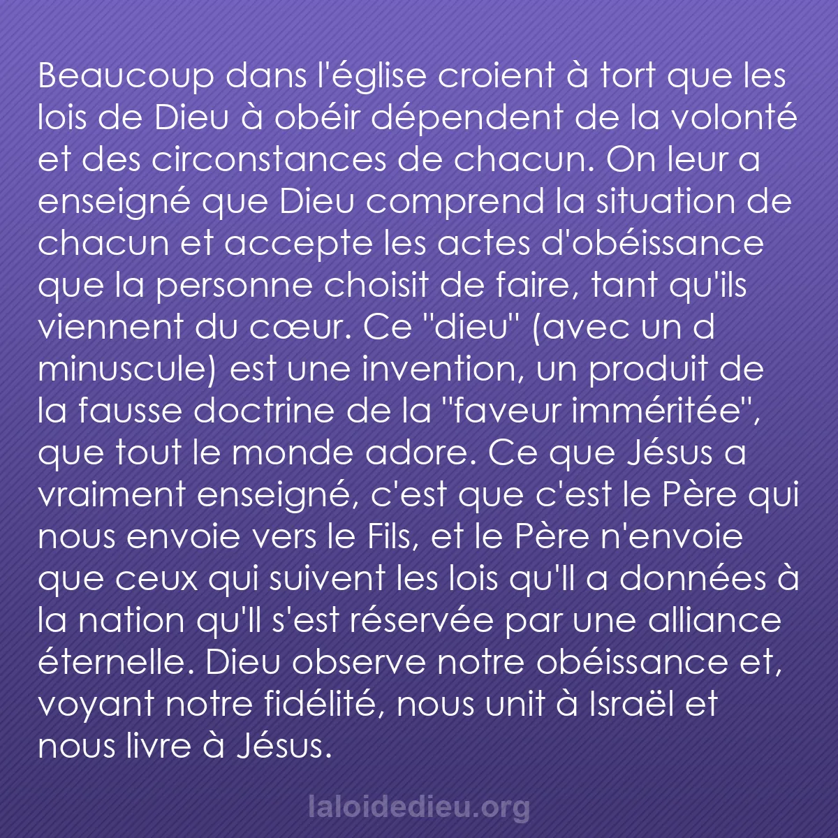 b0178 - Post à propos de la Loi de Dieu : Beaucoup dans l