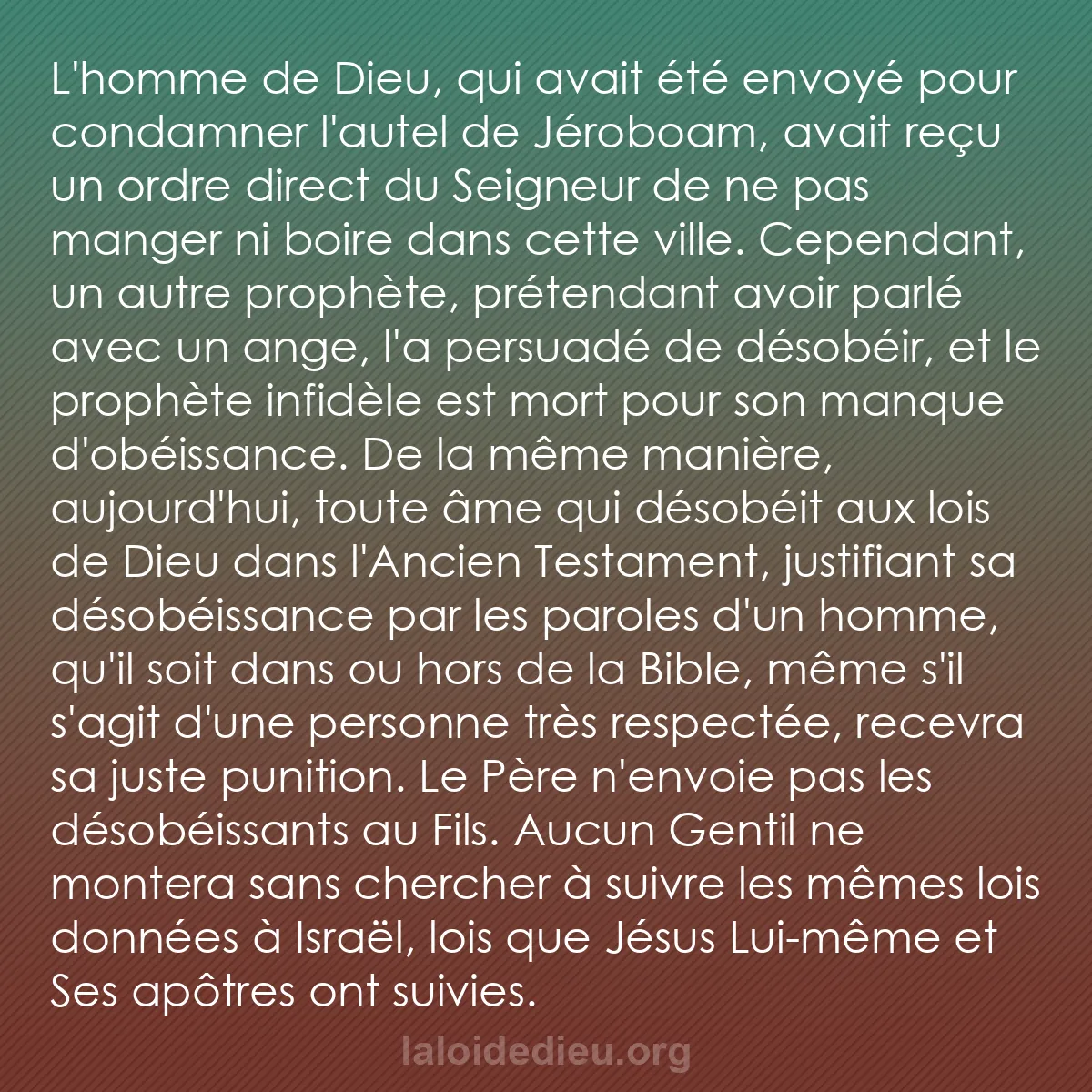 b0193 - Post à propos de la Loi de Dieu : L