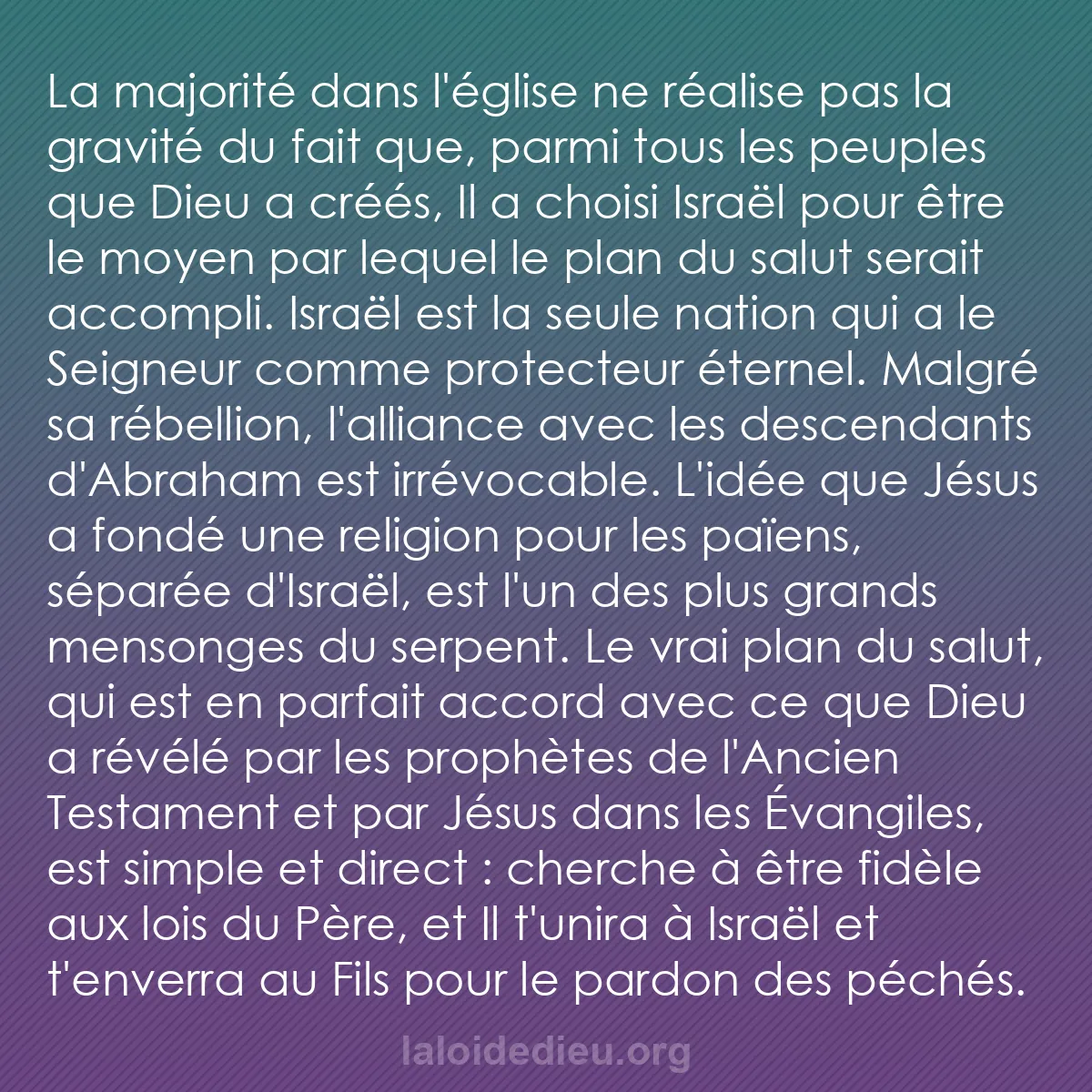 b0224 - Post à propos de la Loi de Dieu : La majorité dans l