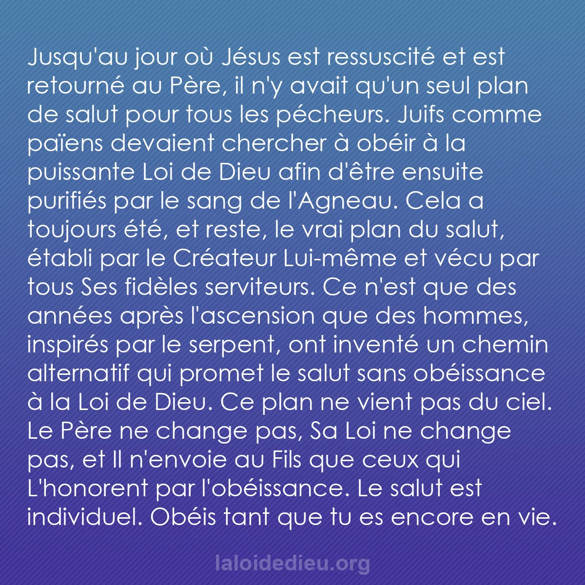 b0227 - Post à propos de la Loi de Dieu : Jusqu