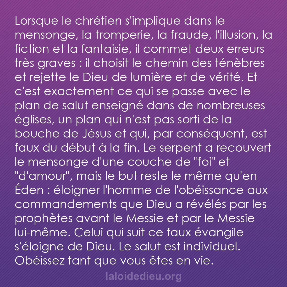 b0251 - Post à propos de la Loi de Dieu : Lorsque le chrétien s