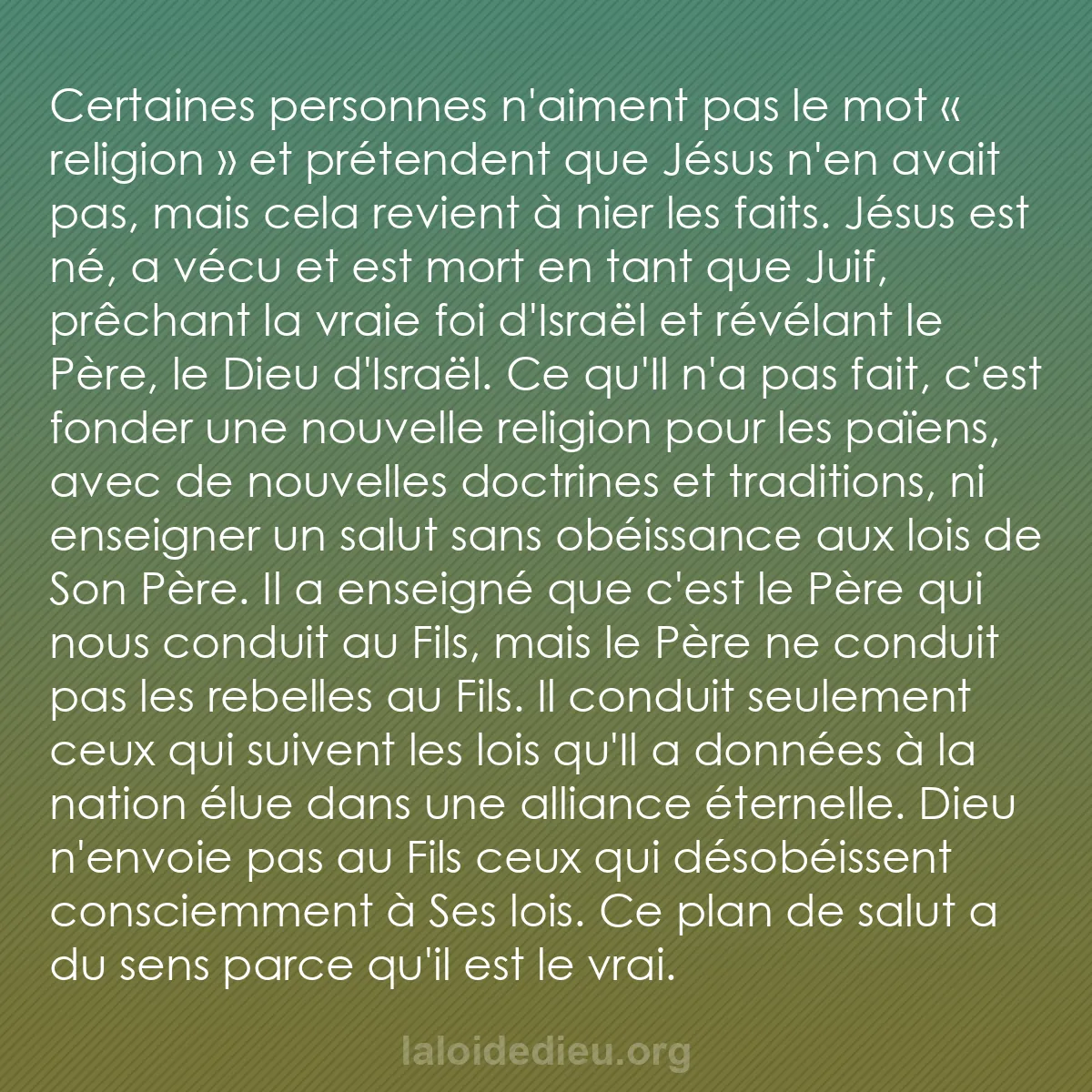 b0283 - Post à propos de la Loi de Dieu : Certaines personnes n