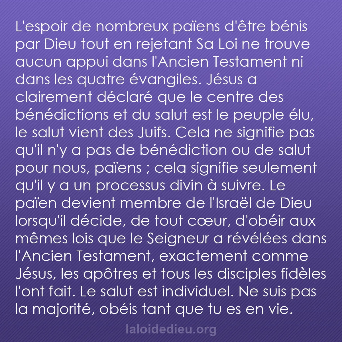 b0298 - Post à propos de la Loi de Dieu : L