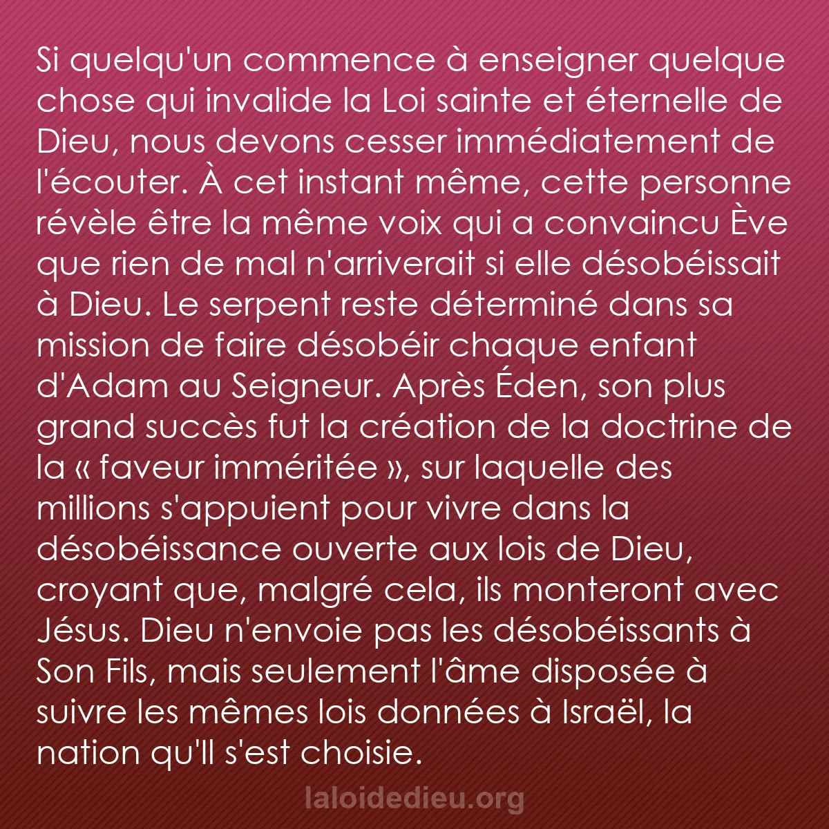 b0299 - Post à propos de la Loi de Dieu : Si quelqu