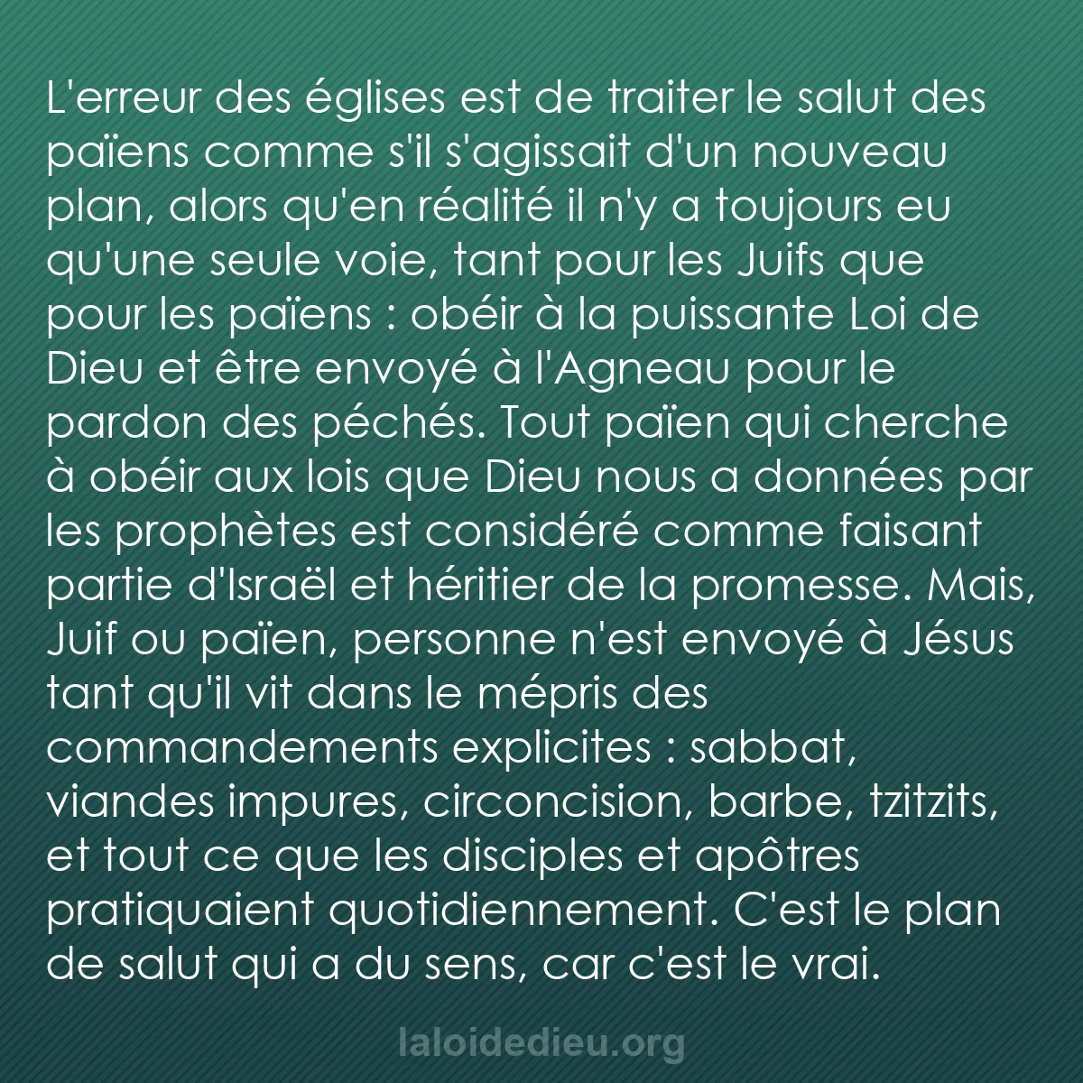 b0300 - Post à propos de la Loi de Dieu : L