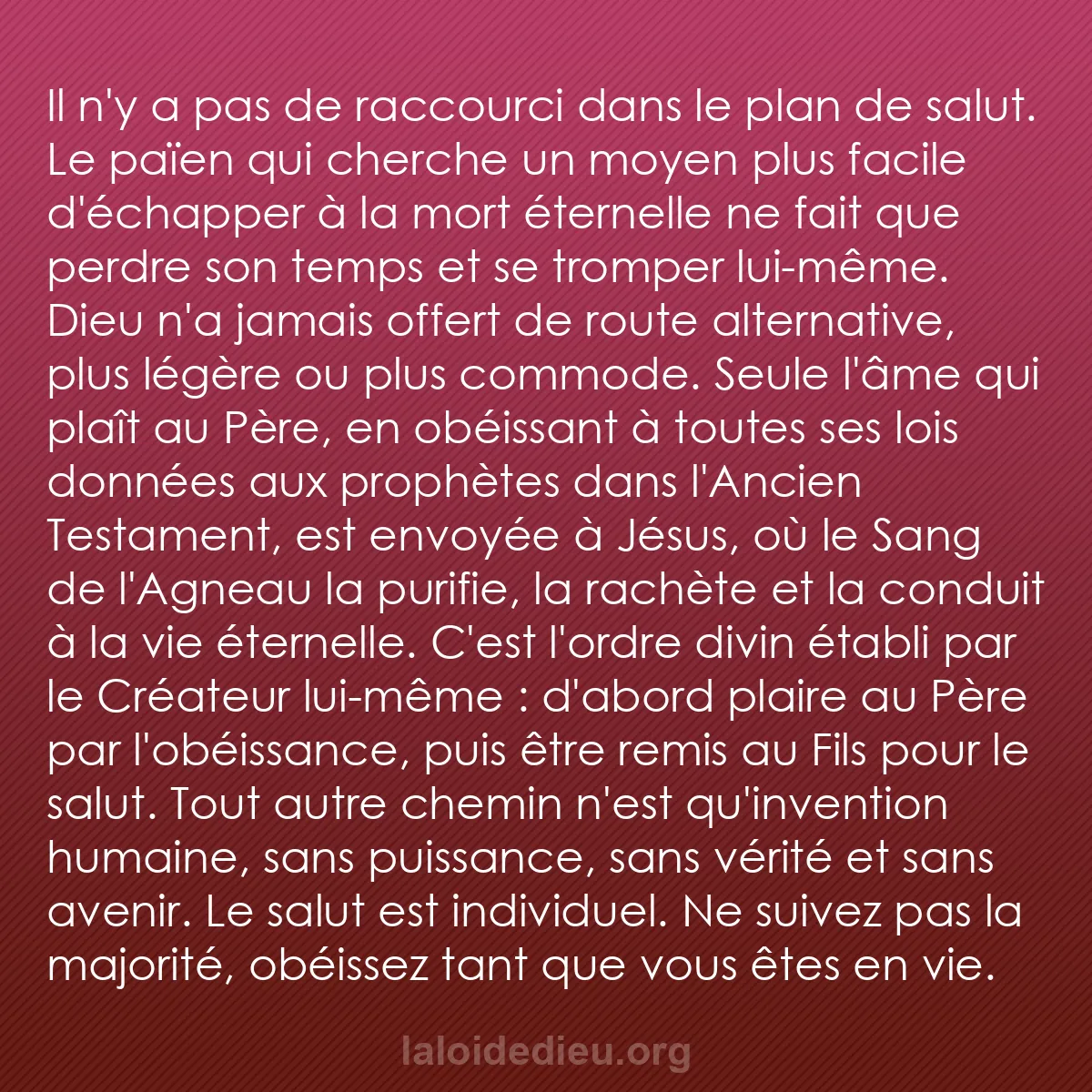 b0359 - Post à propos de la Loi de Dieu : Il n