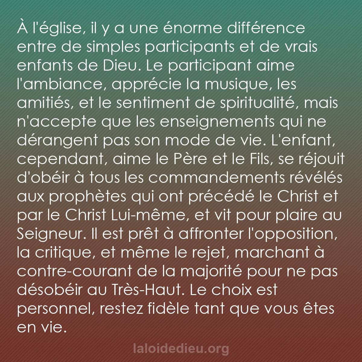 b0373 - Post à propos de la Loi de Dieu : À l
