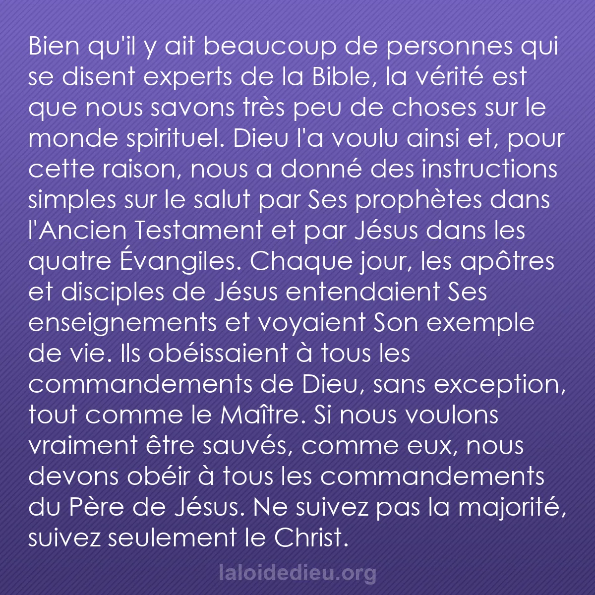 b0378 - Post à propos de la Loi de Dieu : Bien qu