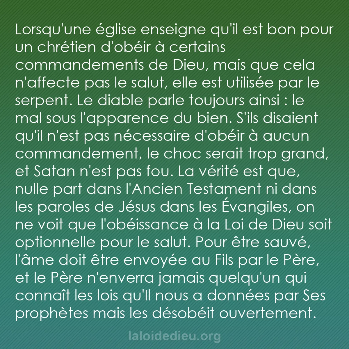 b0410 - Post à propos de la Loi de Dieu : Lorsqu