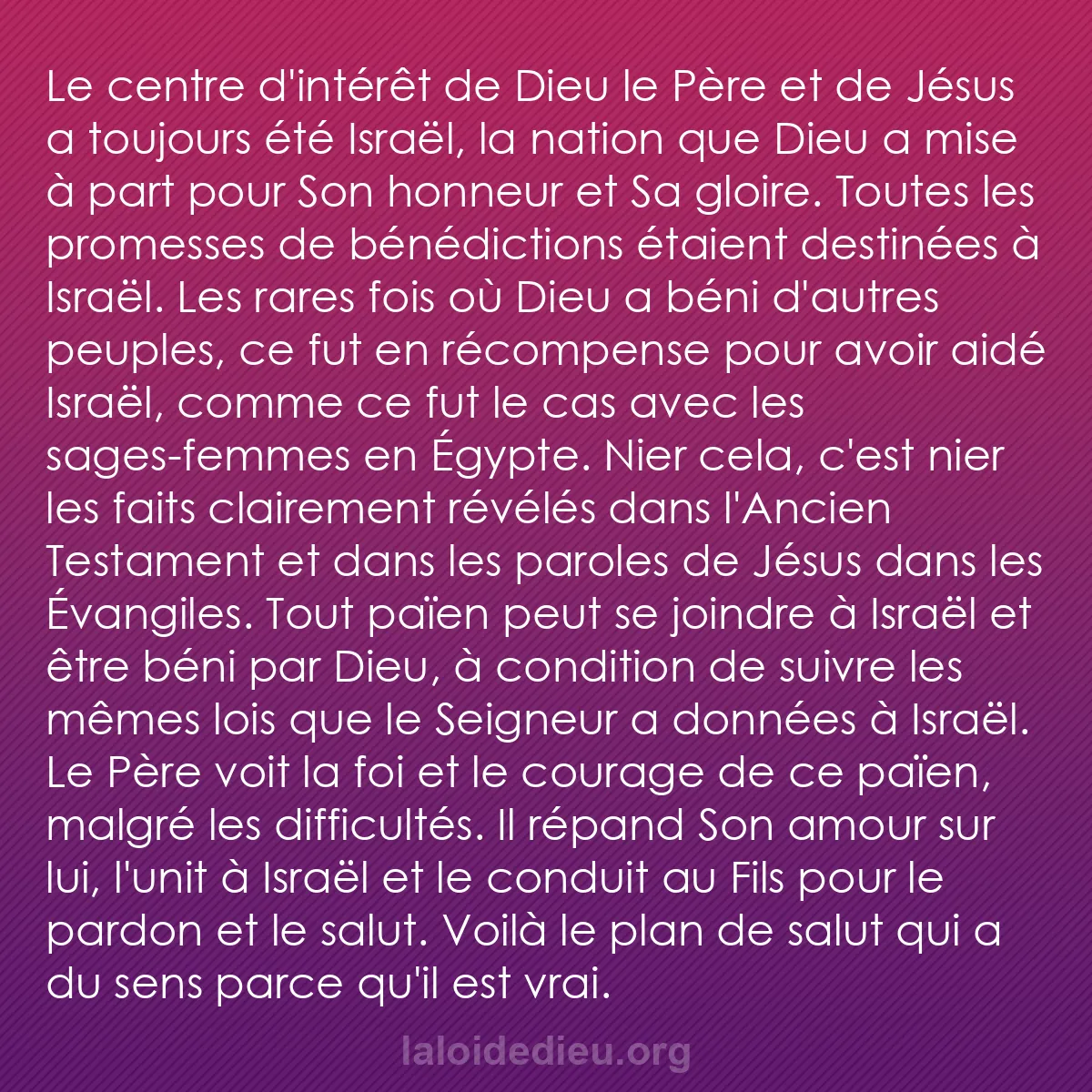 b0461 - Post à propos de la Loi de Dieu : Le centre d