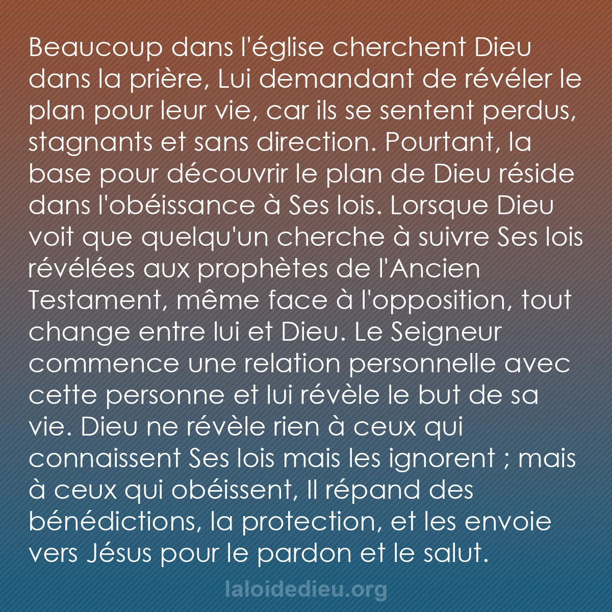 b0472 - Post à propos de la Loi de Dieu : Beaucoup dans l
