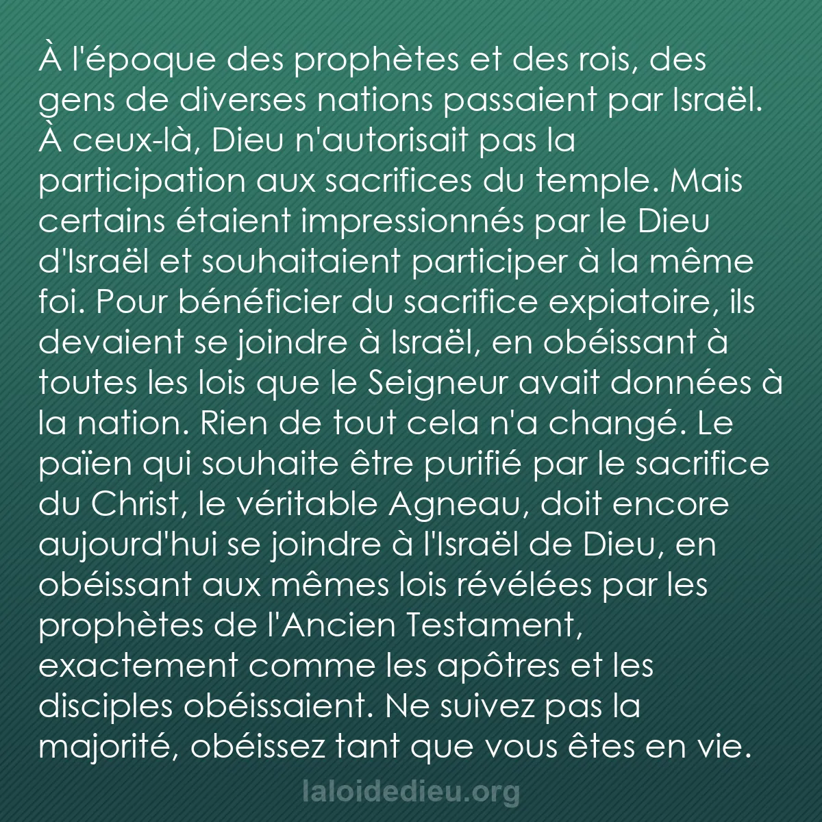 b0480 - Post à propos de la Loi de Dieu : À l