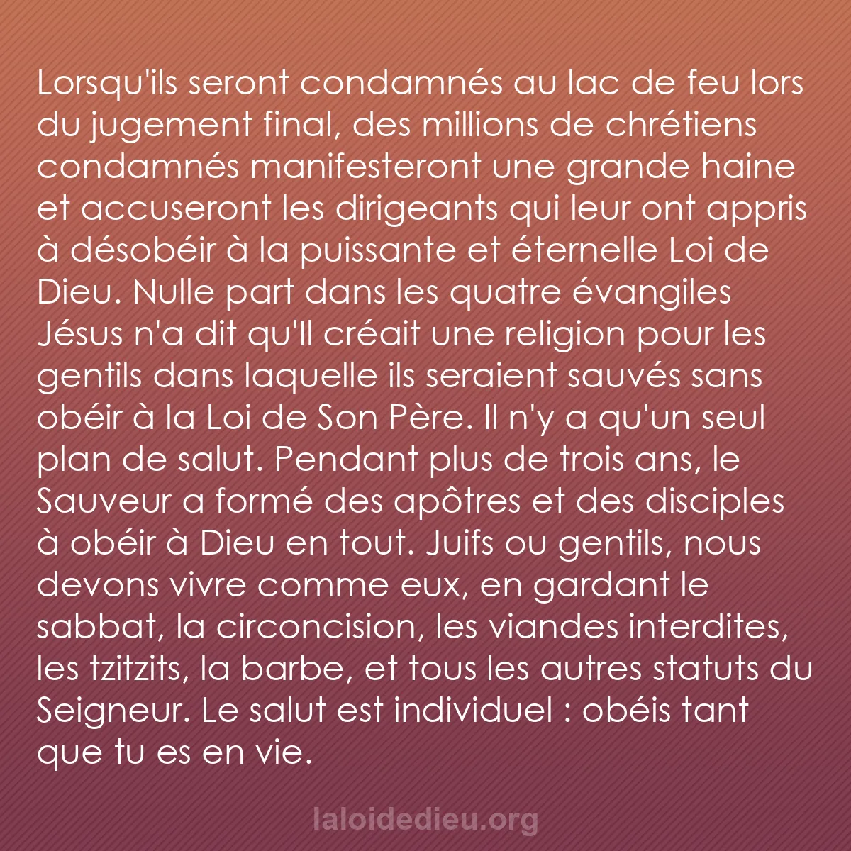 b0546 - Post à propos de la Loi de Dieu : Lorsqu