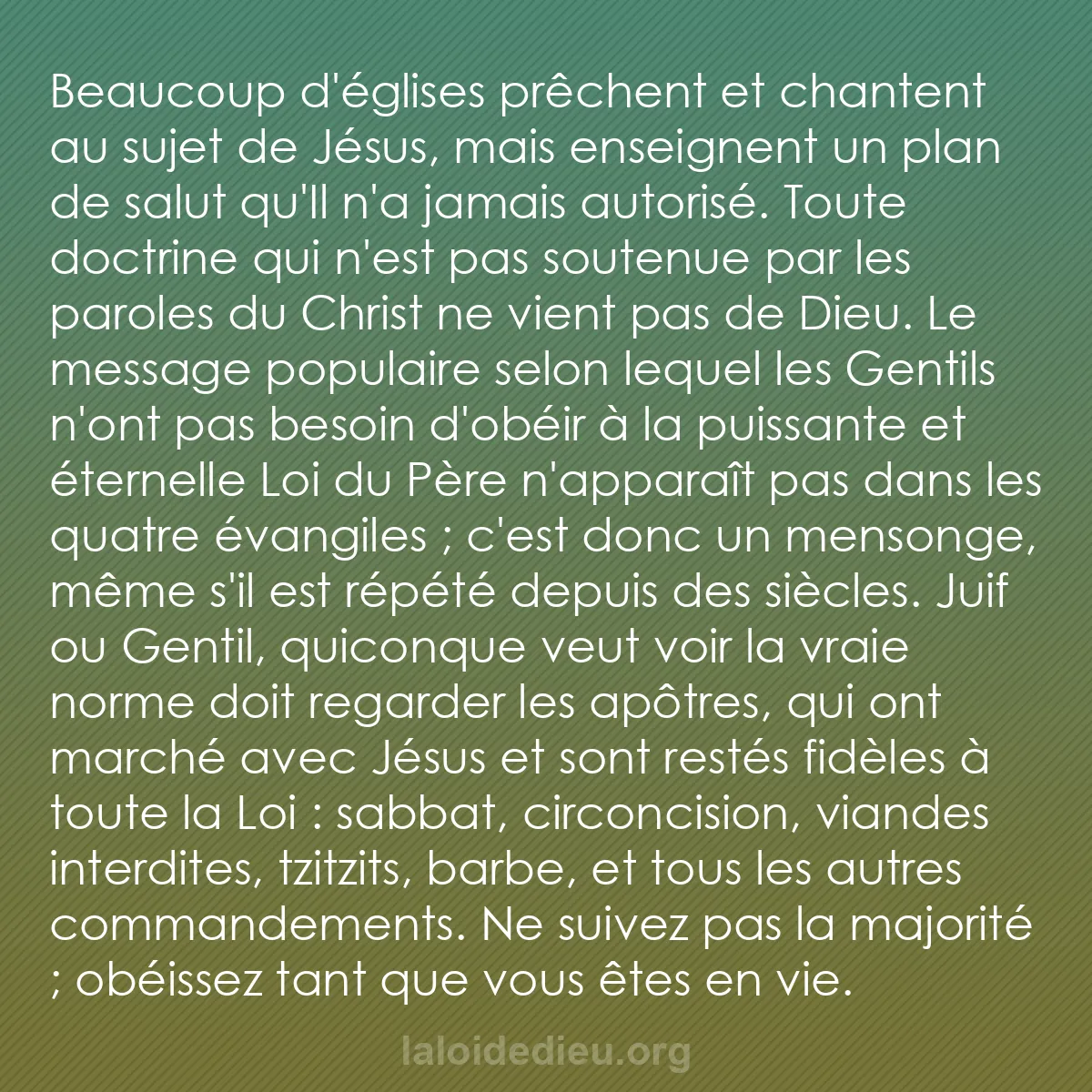 b0563 - Post à propos de la Loi de Dieu : Beaucoup d