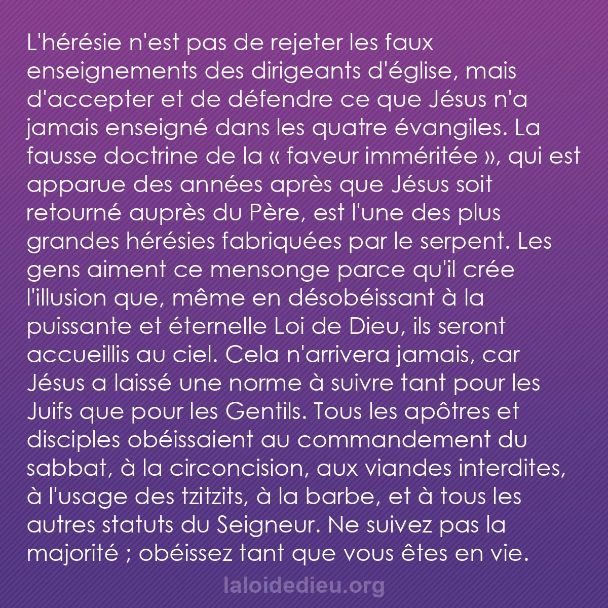 b0571 - Post à propos de la Loi de Dieu : L